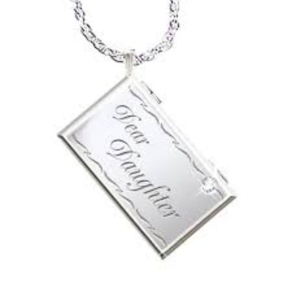 Dear Daughter Letter Of Love Gold Diamond Locket I Love you Blessing Blessed - Picture 2 of 4